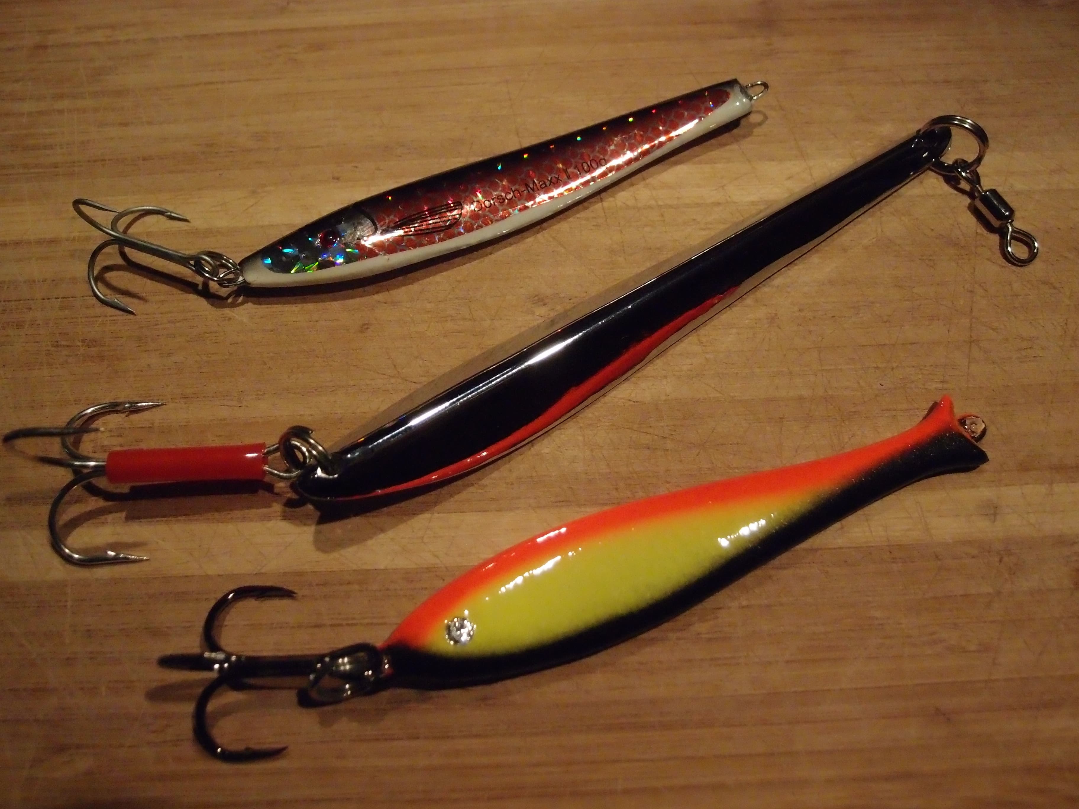 Fishing jig lure close up